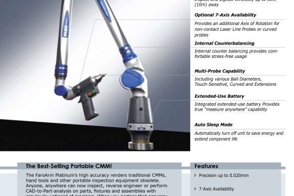 Faro Platinum arm tech sheet page