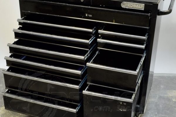 kobalt 11 drawer 43 in steel tool cabinet with wheels black new and used machines for sale the machine market 53890